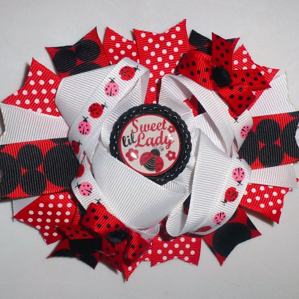 Ladybug Girls 5-Inch Hair Bow Clip